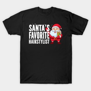 Santa's Favorite Hairstylist Christmas T-Shirt